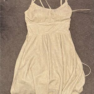 Triangl Swimwear Glittery Gold Bikini Top